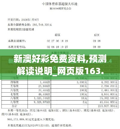 新澳好彩免费资料,预测解读说明_网页版163.507