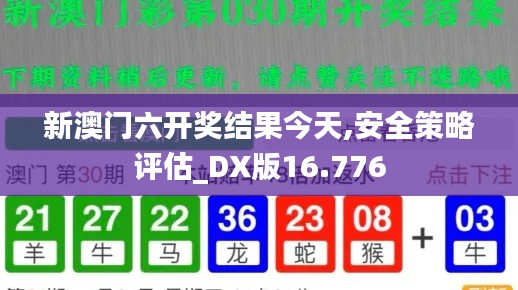 新澳门六开奖结果今天,安全策略评估_DX版16.776