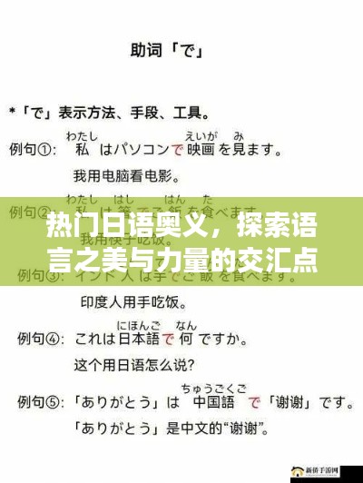 热门日语奥义,语言之美的力量交汇点探索