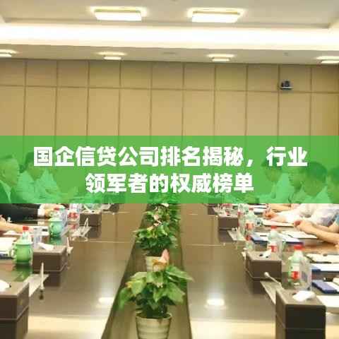 国企信贷公司排名揭秘,行业领军者的权威榜单