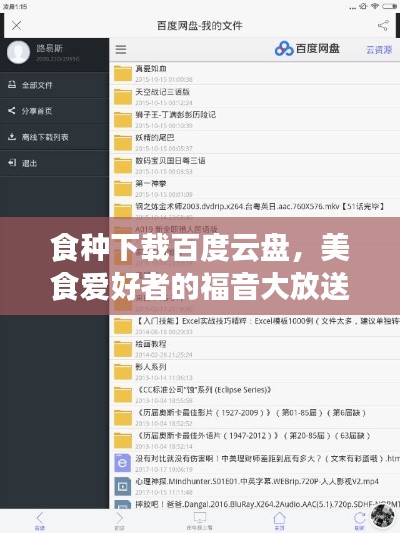 食种下载百度云盘,美食爱好者的福音大放送!